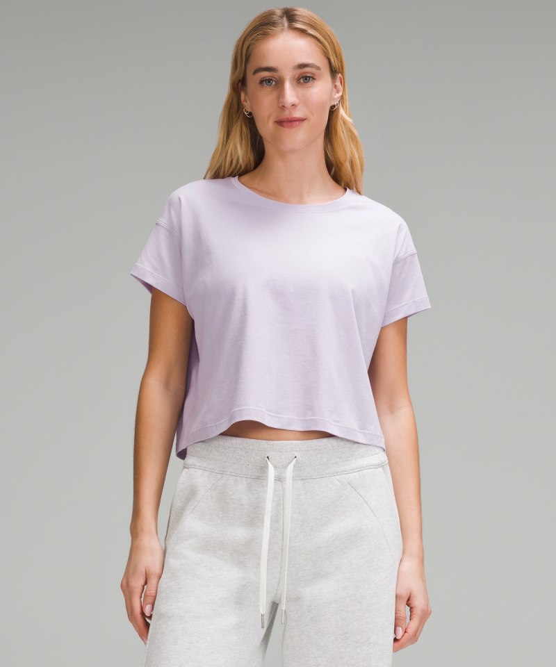 Lululemon Cates T-Shirt *Online Only Lilac Ether Online Outlet Sale