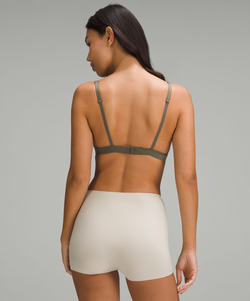 Lululemon Wundermost Ultra-Soft Nulu Triangle Bralette A–D Cups Army Green Online Outlet Sale