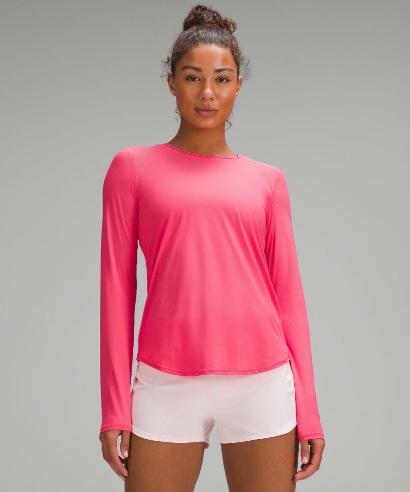 Lululemon Sculpt Long-Sleeve Shirt Glaze Pink Online Outlet Sale