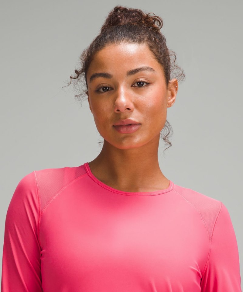 Lululemon Sculpt Long-Sleeve Shirt Glaze Pink Online Outlet Sale