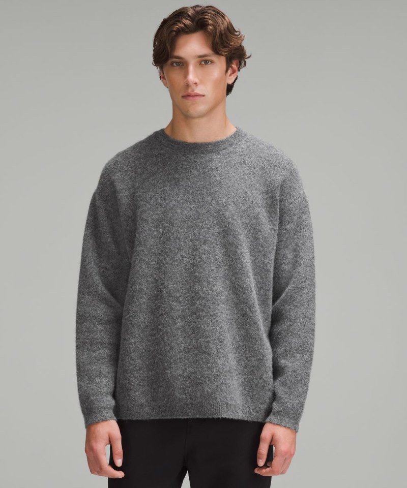 Lululemon Alpaca Wool-Blend Crewneck Sweater Heathered Asphalt Grey Online Outlet Sale