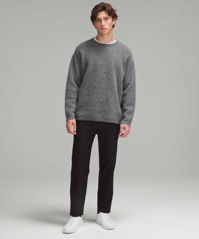 Lululemon Alpaca Wool-Blend Crewneck Sweater Heathered Asphalt Grey Online Outlet Sale