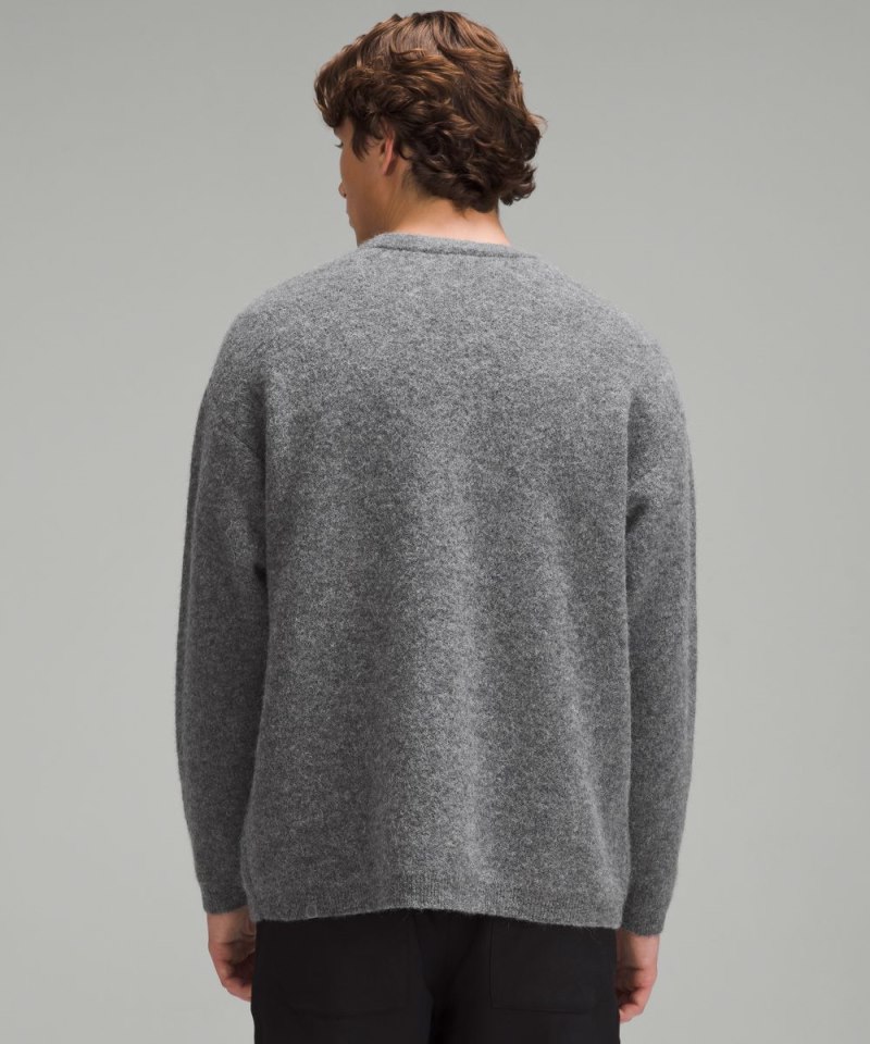 Lululemon Alpaca Wool-Blend Crewneck Sweater Heathered Asphalt Grey Online Outlet Sale