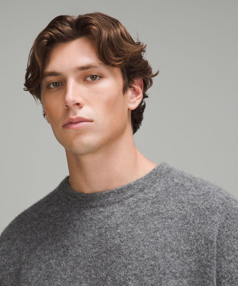 Lululemon Alpaca Wool-Blend Crewneck Sweater Heathered Asphalt Grey Online Outlet Sale
