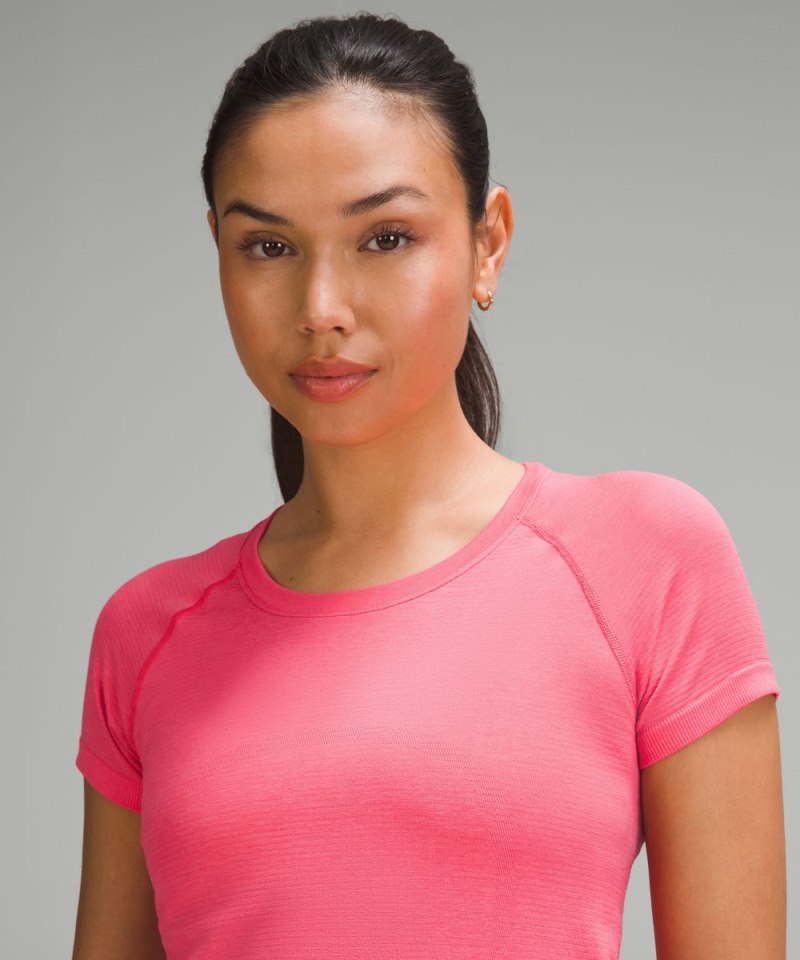 Lululemon Swiftly Tech Short-Sleeve Shirt 2.0 *Hip Length Glaze Pink / Glaze Pink Online Outlet Sale