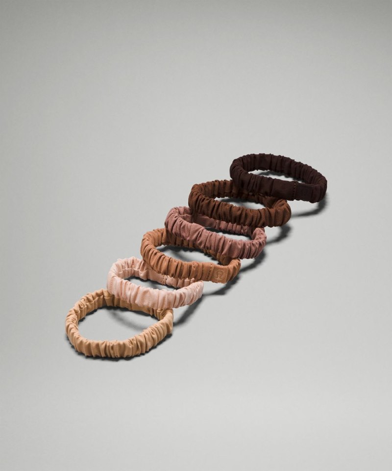 Lululemon Skinny Scrunchies *6 Pack French Press / Java / Twilight Rose / Dusty Clay / Contour / Misty Shell Online Outlet Sale