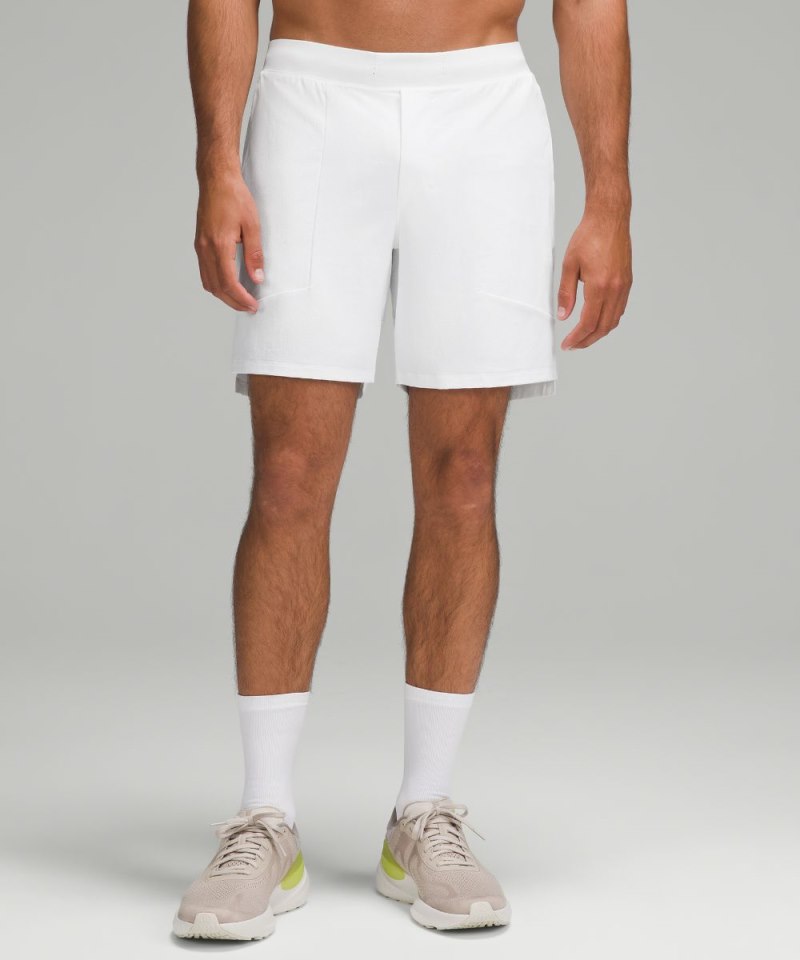 Lululemon License to Train Lined Short 7" White Online Outlet Sale