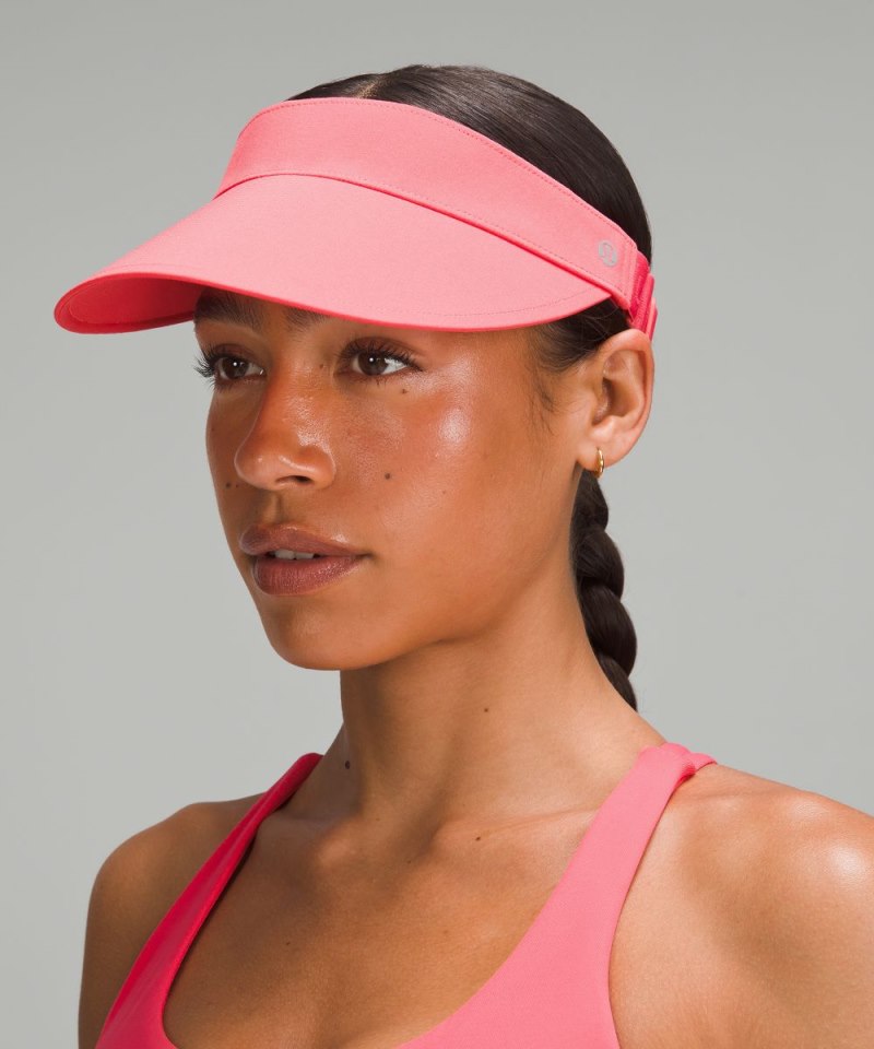 Lululemon Women's Fast Paced Wide Band Running Visor Glaze Pink Online Outlet Sale