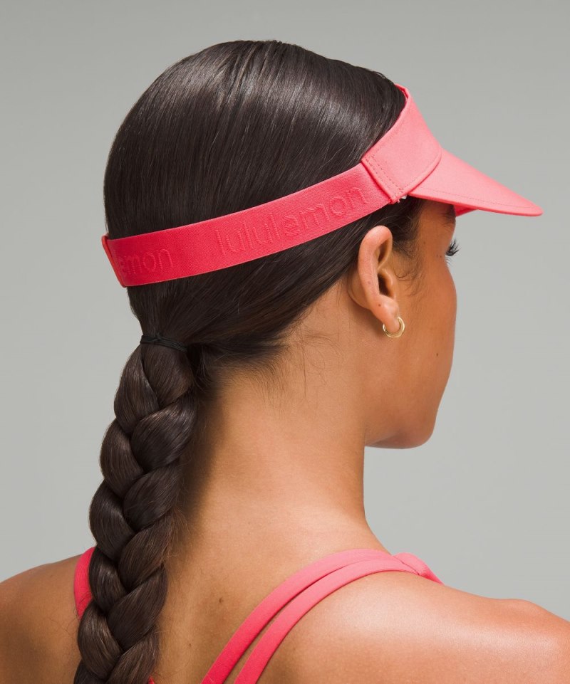 Lululemon Women's Fast Paced Wide Band Running Visor Glaze Pink Online Outlet Sale