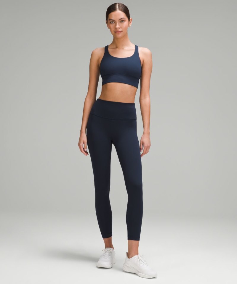 Lululemon lululemon Energy Longline Bra *Medium Support, B–D Cups True Navy Online Outlet Sale
