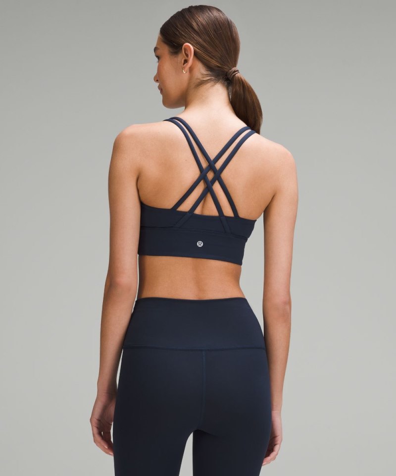 Lululemon lululemon Energy Longline Bra *Medium Support, B–D Cups True Navy Online Outlet Sale