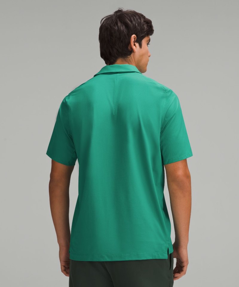 Lululemon Logo Sport Polo Short Sleeve Cascadia Green Online Outlet Sale