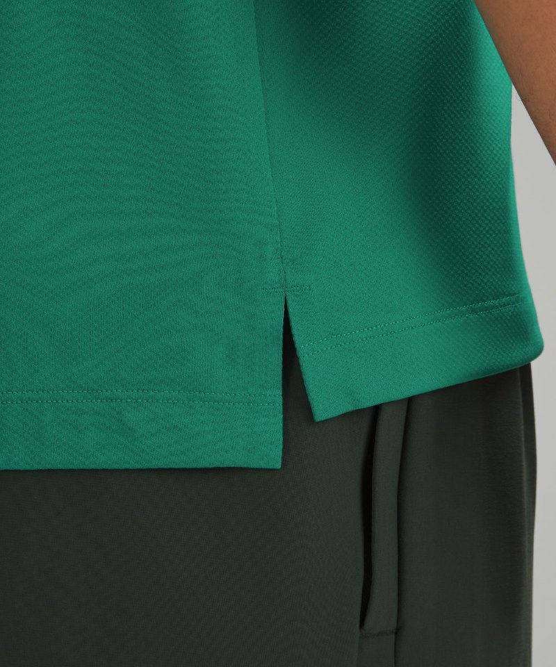 Lululemon Logo Sport Polo Short Sleeve Cascadia Green Online Outlet Sale