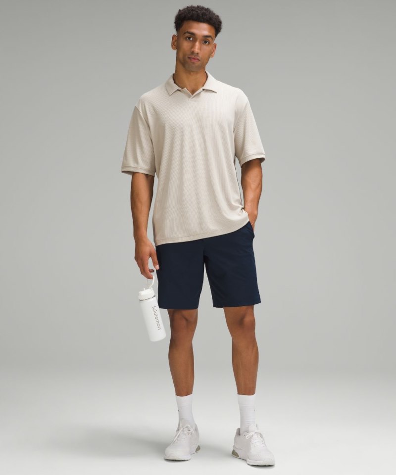 Lululemon Textured Mesh Short-Sleeve Polo Shirt Mojave Tan Online Outlet Sale