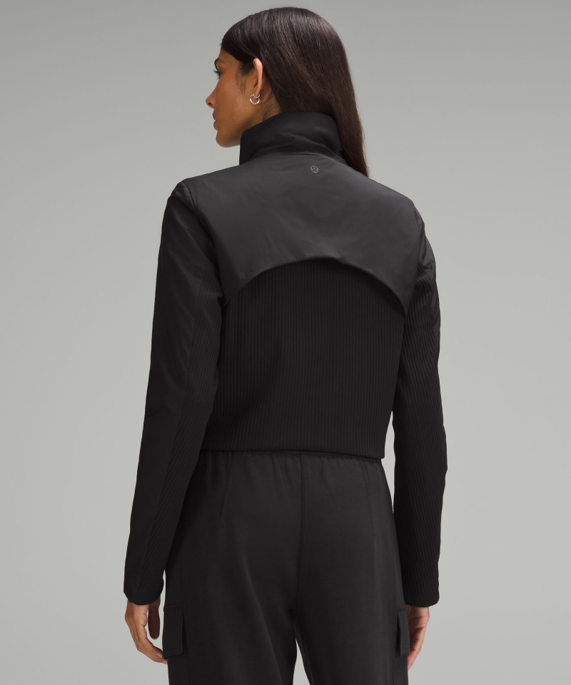 Lululemon SoftMatte™ Insulated Cropped Jacket Black Online Outlet Sale