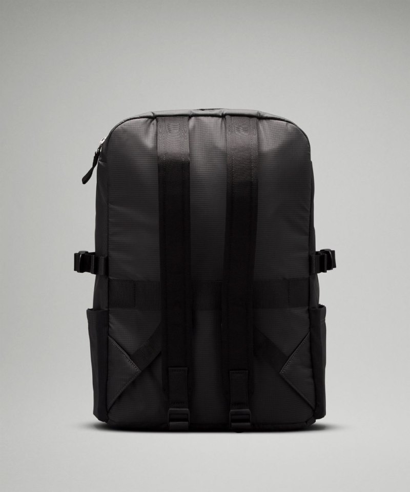 Lululemon New Crew Backpack 22L *Logo Traverse Grey / Black Online Outlet Sale