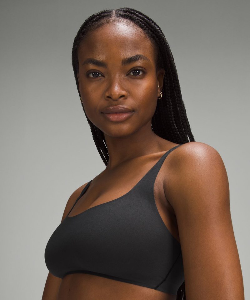 Lululemon Wundermost Ultra-Soft Nulu Scoop-Neck Bralette A–D Cups Black Online Outlet Sale