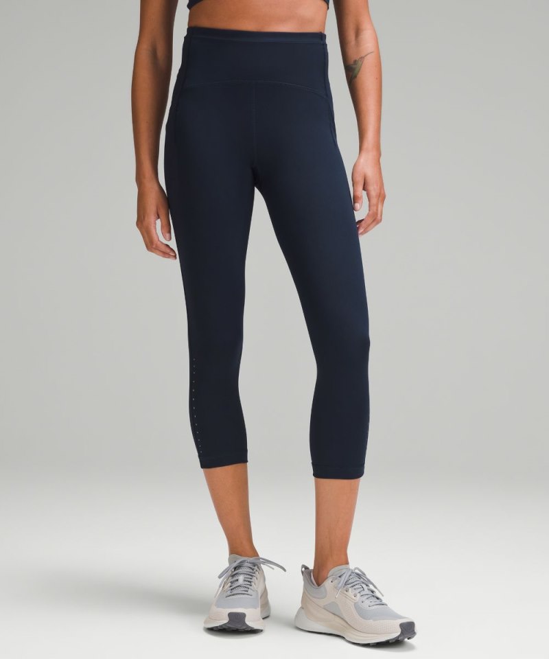 Lululemon Swift Speed High-Rise Crop 21" True Navy Online Outlet Sale
