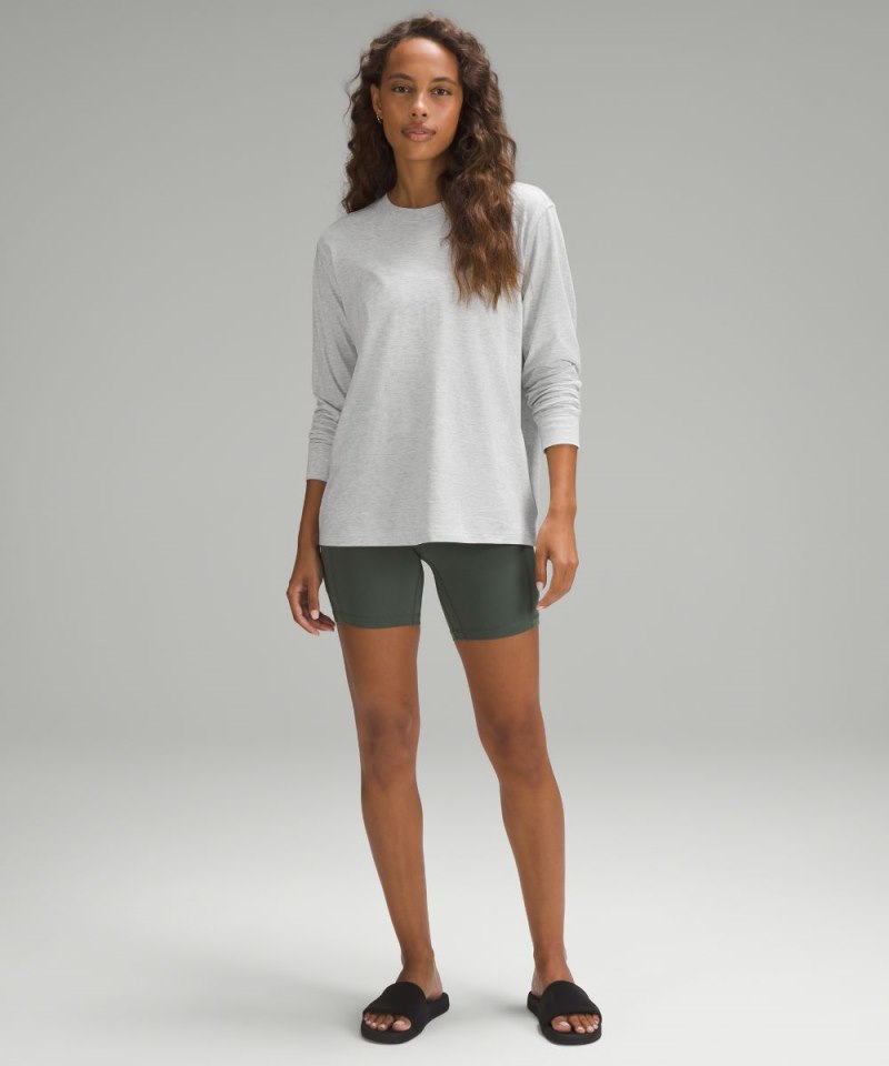 Lululemon All Yours Long-Sleeve Shirt Heathered Core Ultra Light Grey Online Outlet Sale