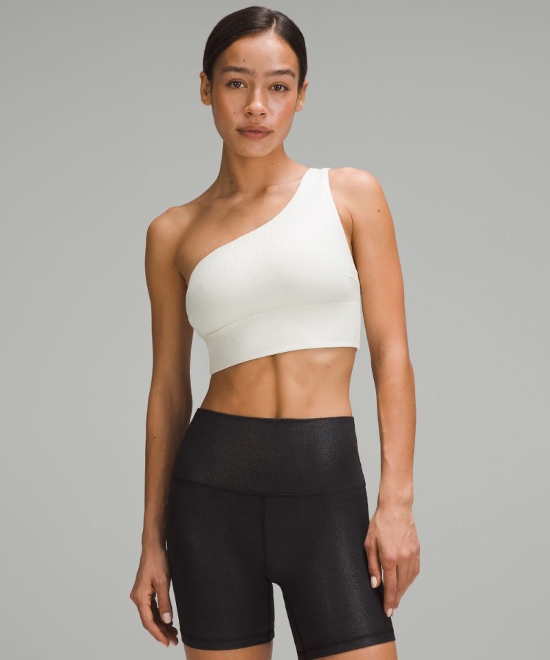 Lululemon lululemon Align™ Asymmetrical Ribbed Bra *Light Support C / D Cup Shine Bone Radiate Transparent Foil Online Outlet Sale