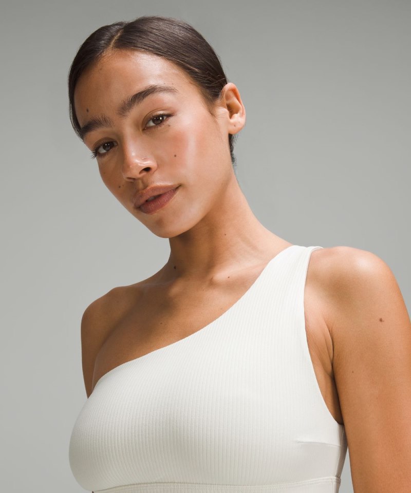 Lululemon lululemon Align™ Asymmetrical Ribbed Bra *Light Support C / D Cup Shine Bone Radiate Transparent Foil Online Outlet Sale