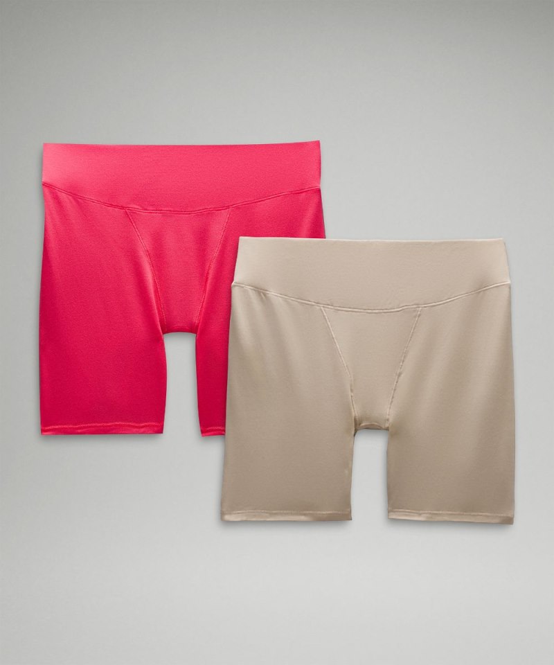 Lululemon UnderEase Super-High-Rise Shortie Underwear *2 Pack Mojave Tan / Glaze Pink Online Outlet Sale