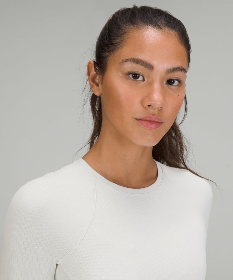 Lululemon It's Rulu Run Ribbed Long-Sleeve Shirt Vapor Online Outlet Sale