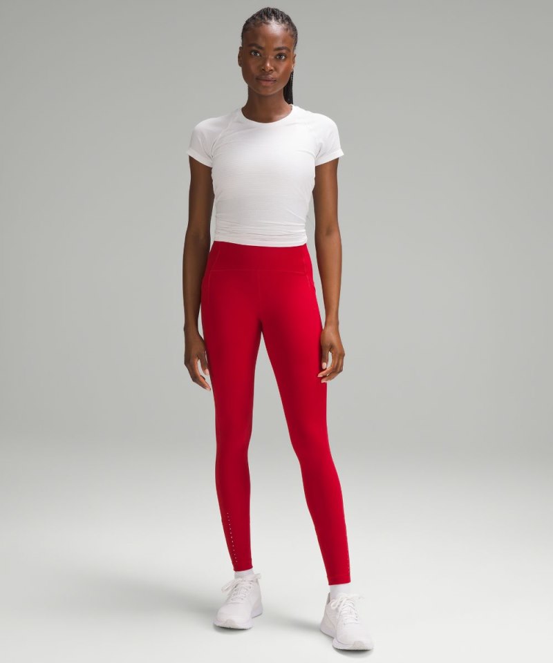 Lululemon Swift Speed High-Rise Tight 28" Dark Red Online Outlet Sale
