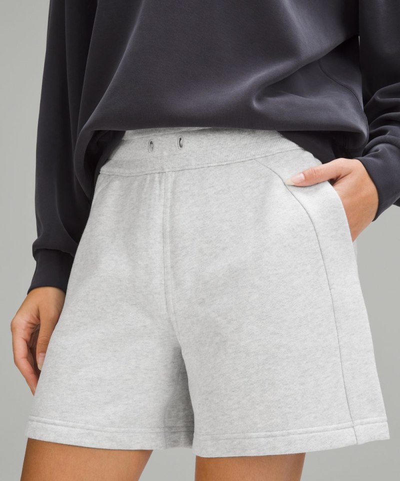 Lululemon Scuba High-Rise Short 5" Heathered Core Ultra Light Grey Online Outlet Sale
