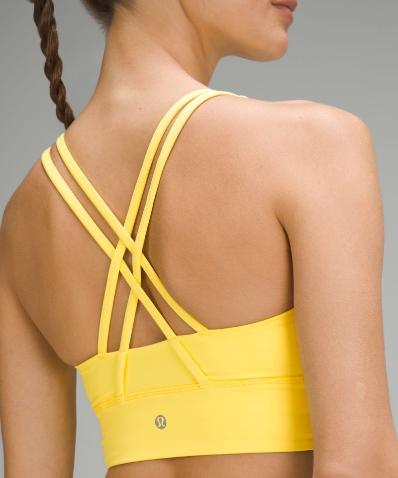 Lululemon lululemon Energy Longline Bra *Medium Support, B–D Cups Beaming Yellow Online Outlet Sale