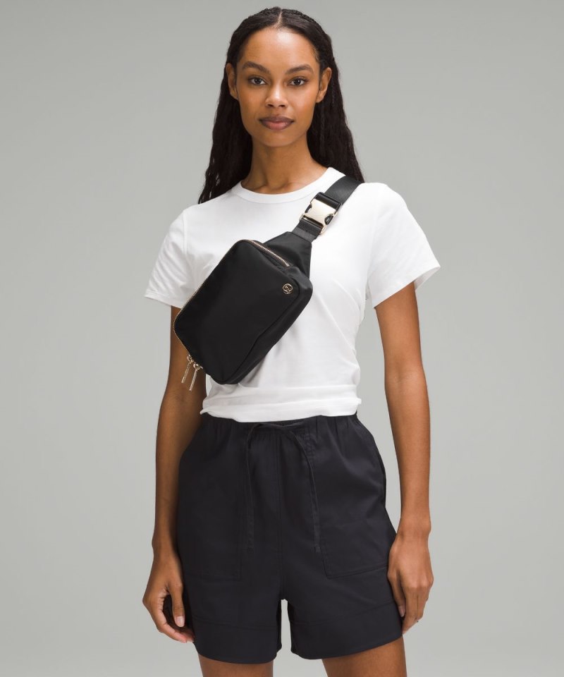 Lululemon Everywhere Belt Bag Large 2L *Metal Hardware Black / Gold Online Outlet Sale