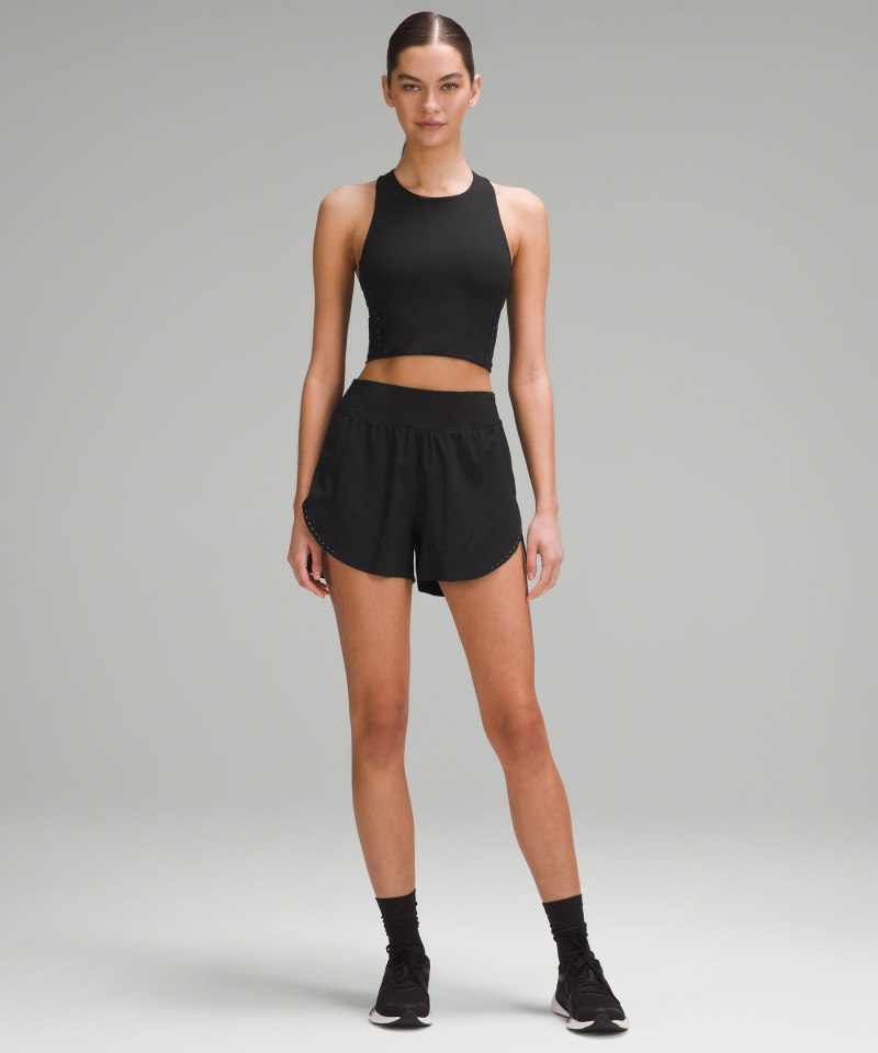Lululemon Swift Speed Cropped Tank Top *B / C Cup Black Online Outlet Sale