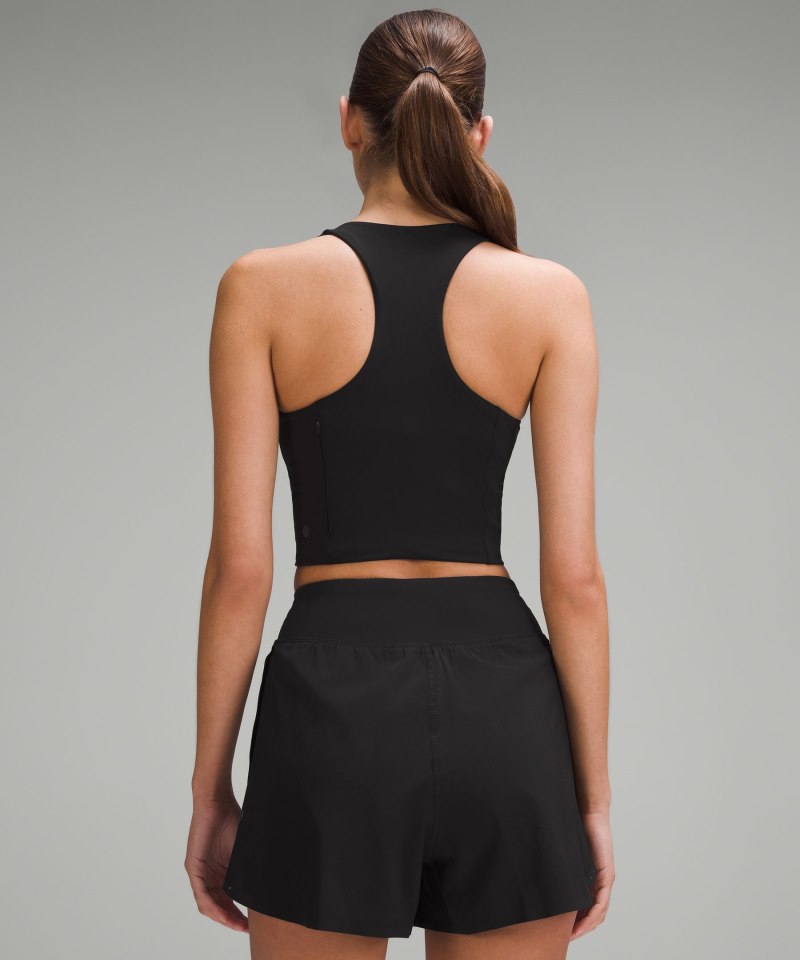 Lululemon Swift Speed Cropped Tank Top *B / C Cup Black Online Outlet Sale