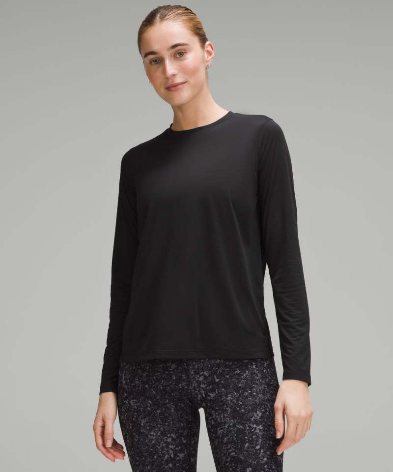 Lululemon Ultralight Hip-Length Long-Sleeve Shirt Black Online Outlet Sale