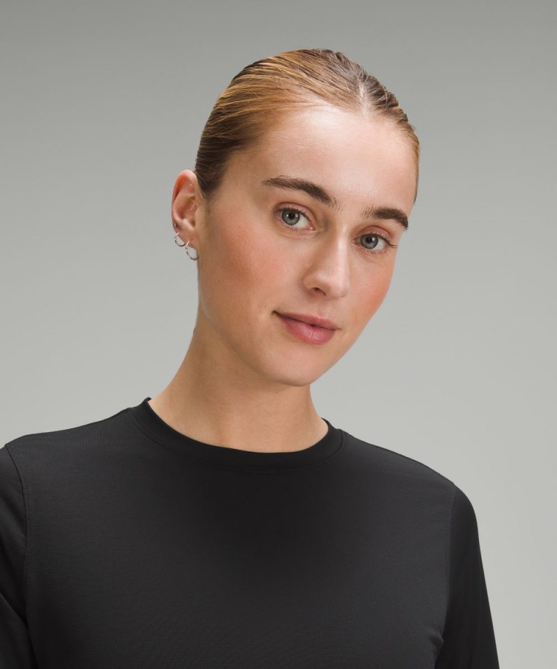 Lululemon Ultralight Hip-Length Long-Sleeve Shirt Black Online Outlet Sale