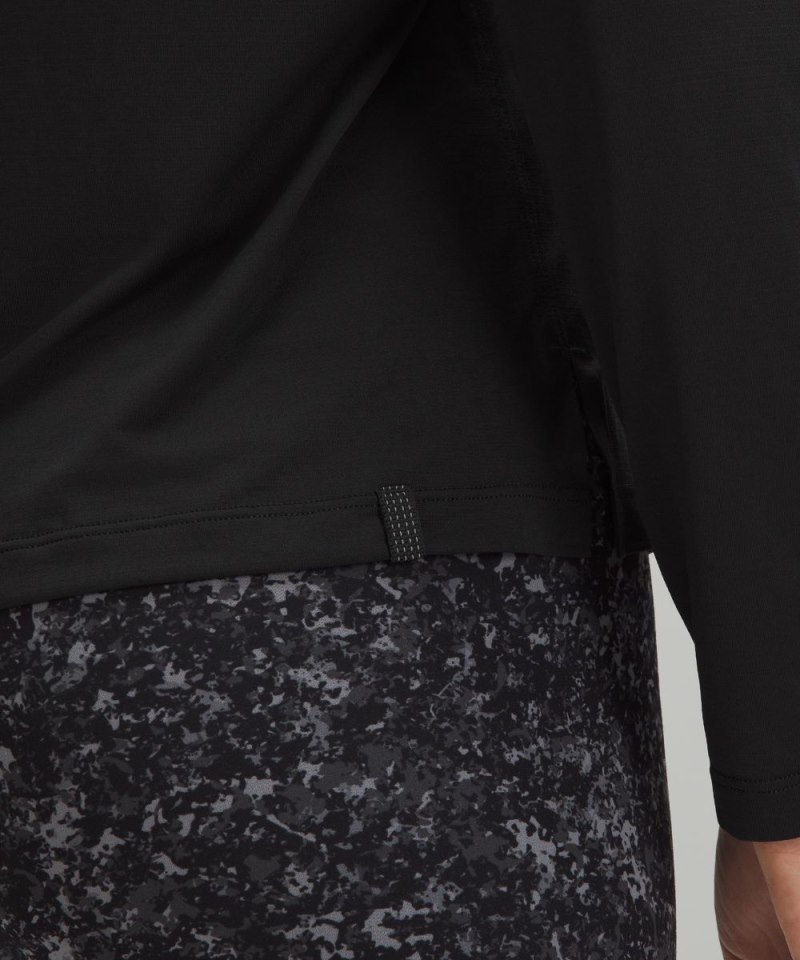 Lululemon Ultralight Hip-Length Long-Sleeve Shirt Black Online Outlet Sale