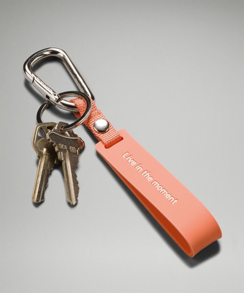 Lululemon Silicone Keychain Coral Kiss / Wisp Yellow Online Outlet Sale