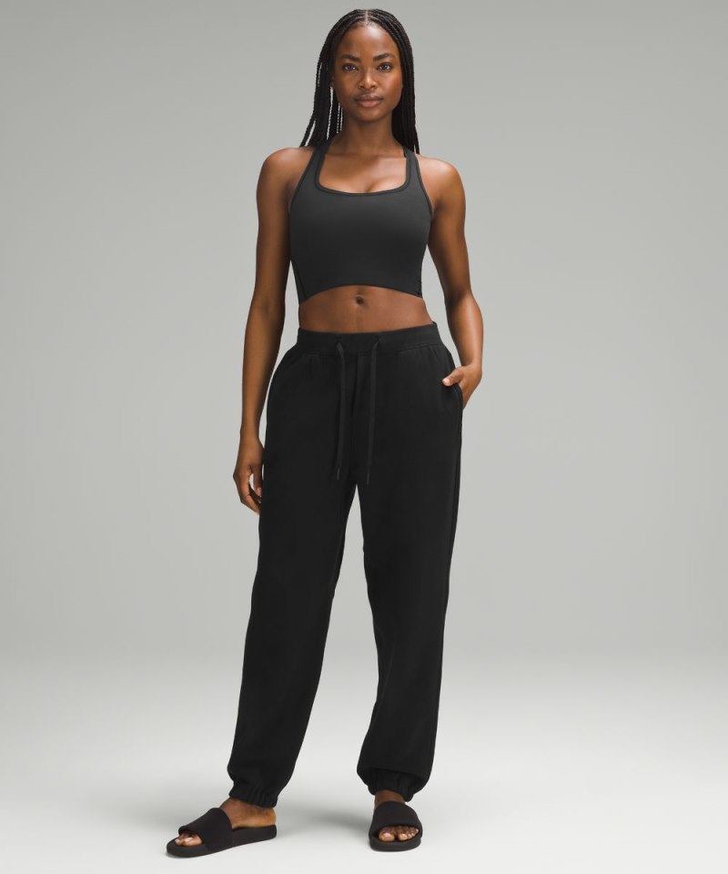 Lululemon Wundermost Ultra-Soft Nulu Scoop-Neck Cropped Tank Black Online Outlet Sale