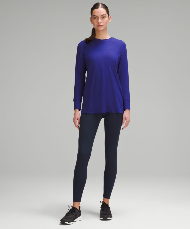 Lululemon Abrasion-Resistant High-Coverage Long-Sleeve Shirt Larkspur Online Outlet Sale