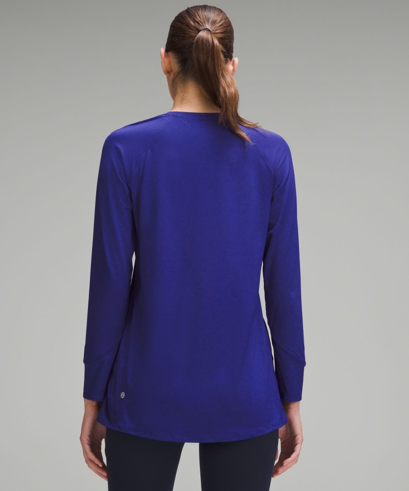 Lululemon Abrasion-Resistant High-Coverage Long-Sleeve Shirt Larkspur Online Outlet Sale