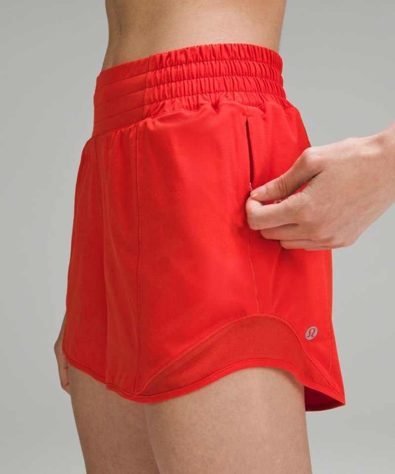 Lululemon Hotty Hot High-Rise Lined Short 4" Hot Heat Online Outlet Sale