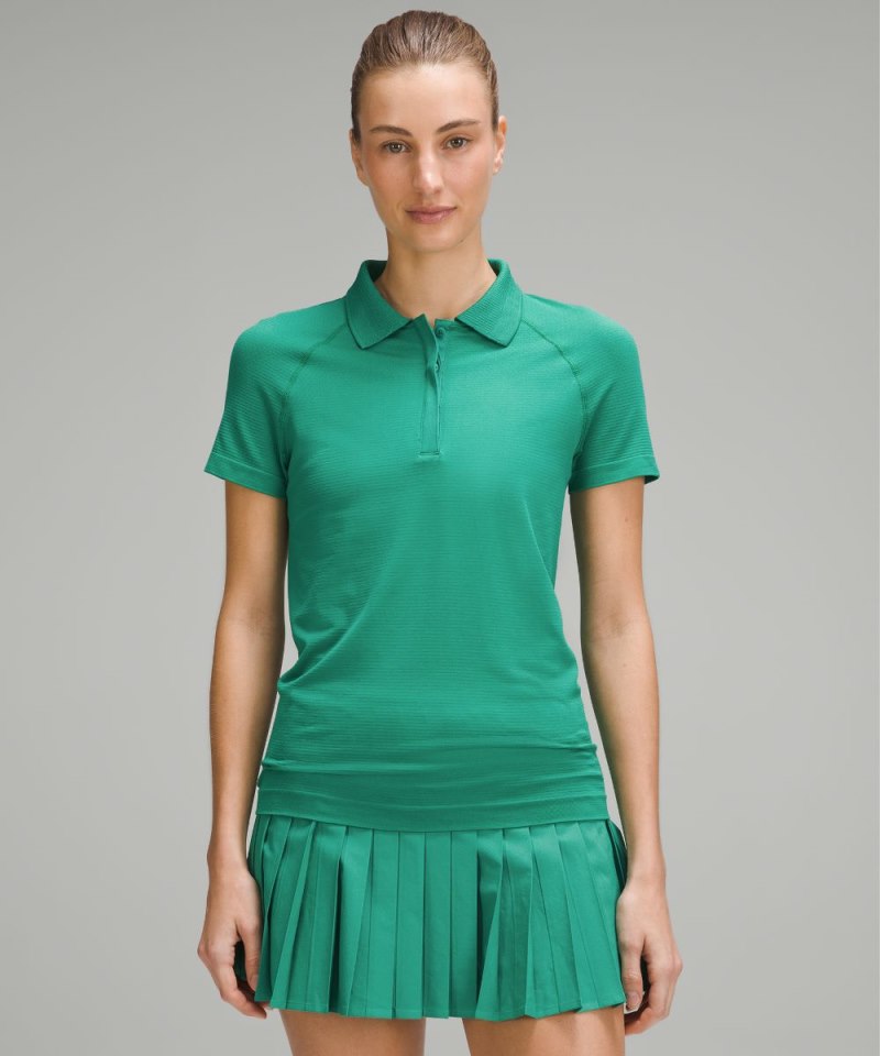 Lululemon Swiftly Tech Short-Sleeve Polo Shirt Cascadia Green / Cascadia Green Online Outlet Sale