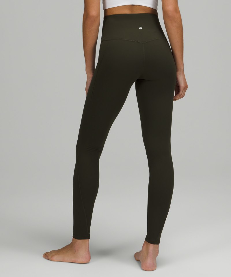 Lululemon lululemon Align™ High-Rise Pant with Pockets 28" Dark Olive Online Outlet Sale