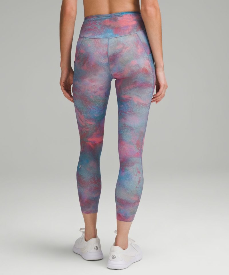Lululemon Fast and Free High-Rise Tight 25” Pockets *Updated Hazy Afterglow Multi Online Outlet Sale