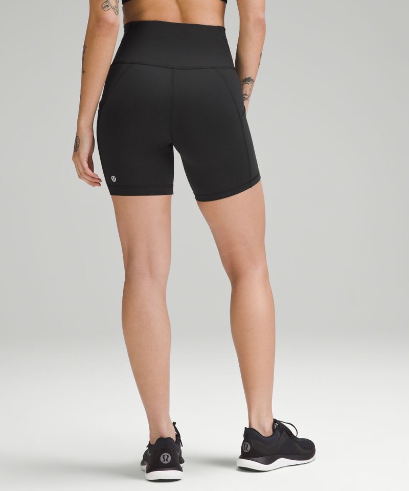 Lululemon Wunder Train High-Rise Short with Pockets 6" Black Online Outlet Sale