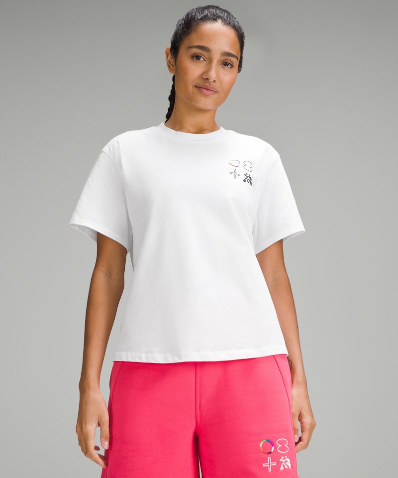Lululemon Relaxed-Fit Cotton Jersey T-Shirt *Pride White Online Outlet Sale