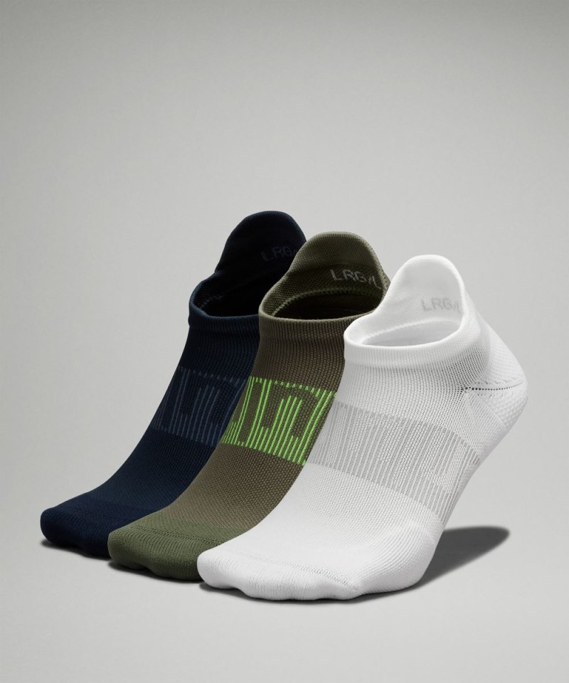 Lululemon Men's Power Stride Tab Socks *3 Pack White / Medium Olive / True Navy Online Outlet Sale