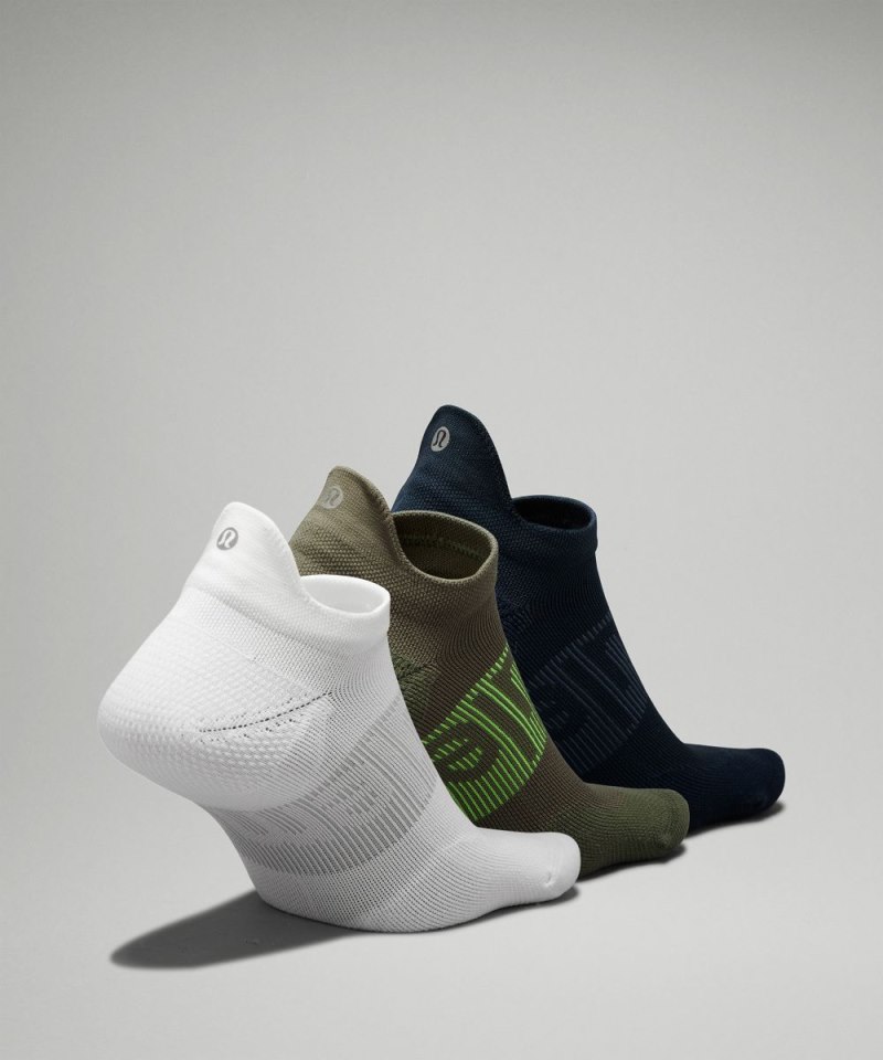 Lululemon Men's Power Stride Tab Socks *3 Pack White / Medium Olive / True Navy Online Outlet Sale