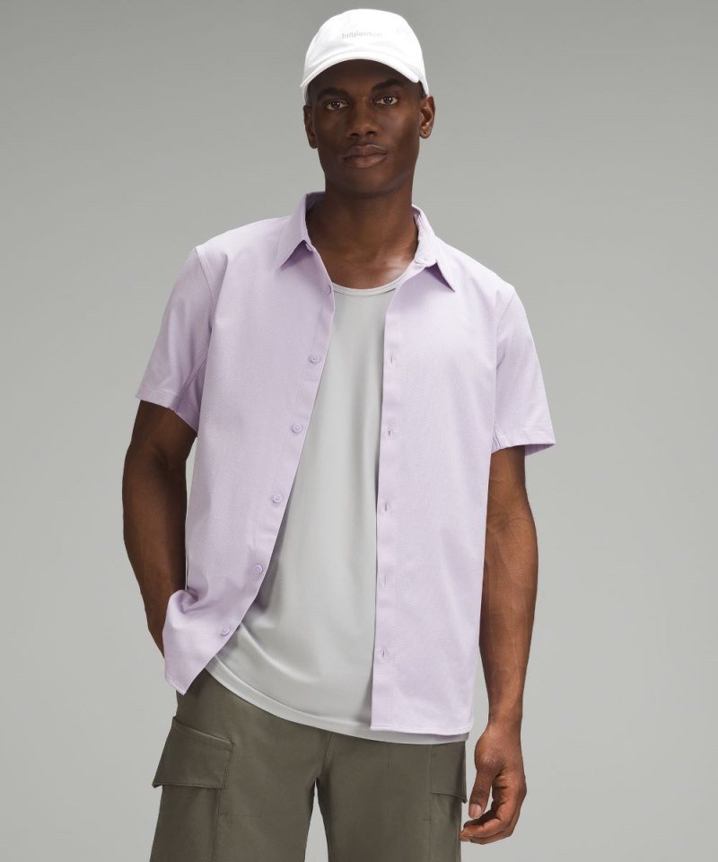 Lululemon Airing Easy Short-Sleeve Shirt Lilac Ether Online Outlet Sale