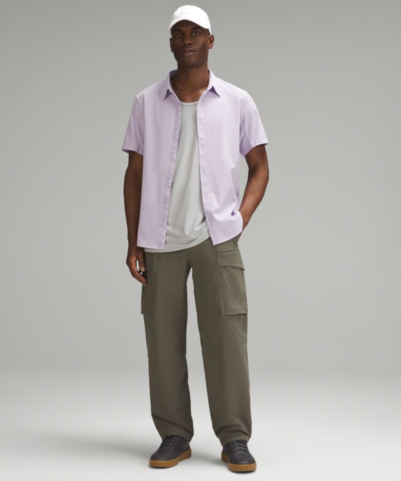 Lululemon Airing Easy Short-Sleeve Shirt Lilac Ether Online Outlet Sale